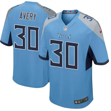 Nike Tre Avery Men's Game Tennessee Titans Light Blue Jersey