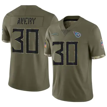 Nike Tre Avery Youth Limited Tennessee Titans Olive 2022 Salute To Service Jersey