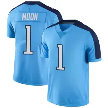 Nike Warren Moon Men's Limited Tennessee Titans Light Blue Color Rush Jersey
