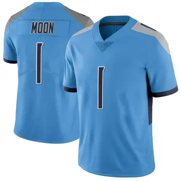 Nike Warren Moon Men's Limited Tennessee Titans Light Blue Vapor Untouchable Jersey