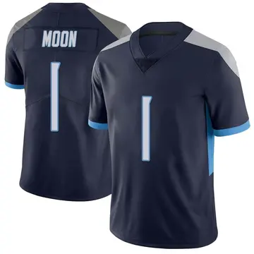 Nike Warren Moon Men's Limited Tennessee Titans Navy Vapor Untouchable Jersey