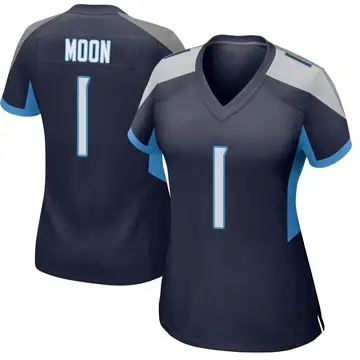 Nike Warren Moon Women's Game Tennessee Titans Navy Jersey