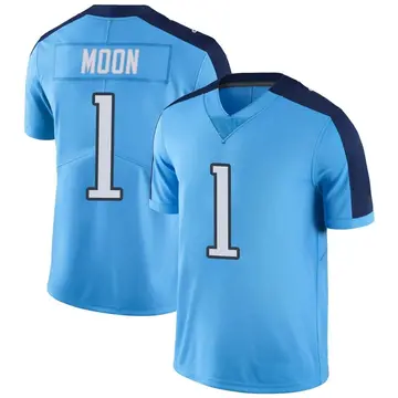 Nike Warren Moon Youth Limited Tennessee Titans Light Blue Color Rush Jersey
