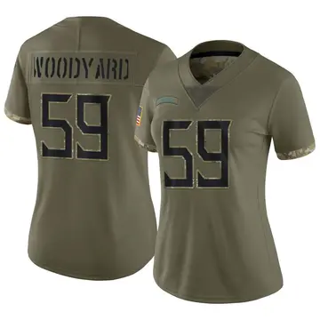 Nike Wesley Woodyard Women's Limited Tennessee Titans Olive 2022 Salute To Service Jersey
