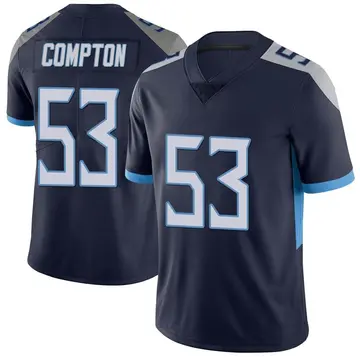 Nike Will Compton Men's Limited Tennessee Titans Navy Vapor Untouchable Jersey