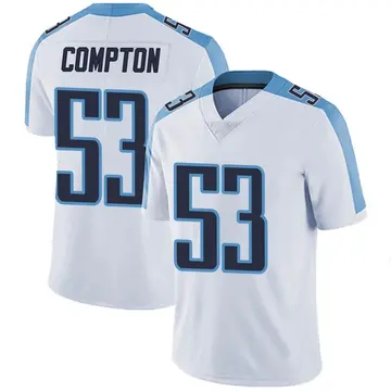 Nike Will Compton Men's Limited Tennessee Titans White Vapor Untouchable Jersey