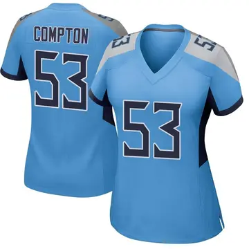 Nike Will Compton Women's Game Tennessee Titans Light Blue Jersey