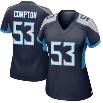 Nike Will Compton Women's Game Tennessee Titans Navy Jersey