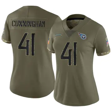 Nike Zach Cunningham Women's Limited Tennessee Titans Olive 2022 Salute To Service Jersey