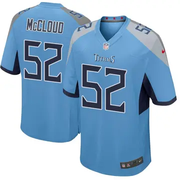 Nike Zach McCloud Men's Game Tennessee Titans Light Blue Jersey