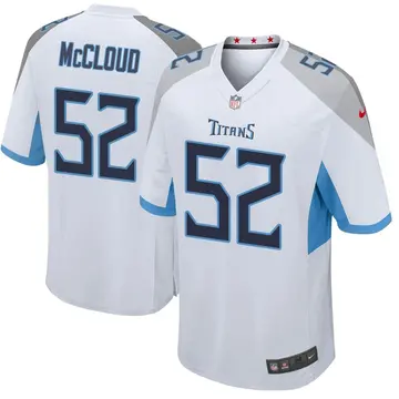 Nike Zach McCloud Men's Game Tennessee Titans White Jersey