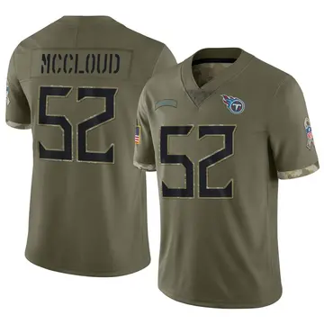 Nike Zach McCloud Men's Limited Tennessee Titans Olive 2022 Salute To Service Jersey