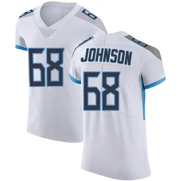 Nike Zack Johnson Men's Elite Tennessee Titans White Vapor Untouchable Jersey