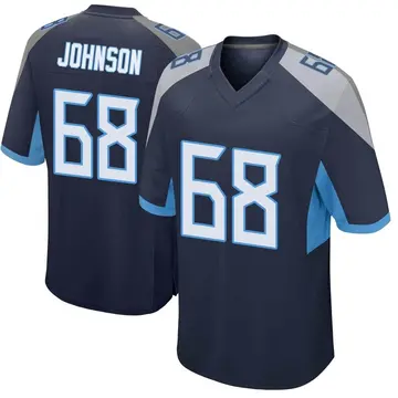 Nike Zack Johnson Men's Game Tennessee Titans Navy Jersey