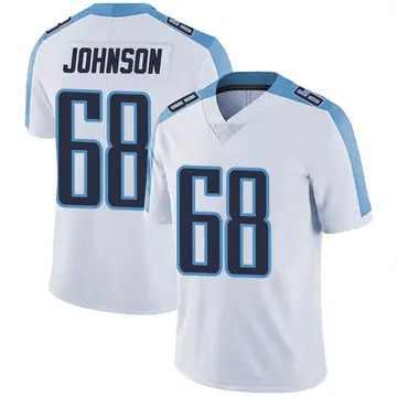 Nike Zack Johnson Men's Limited Tennessee Titans White Vapor Untouchable Jersey