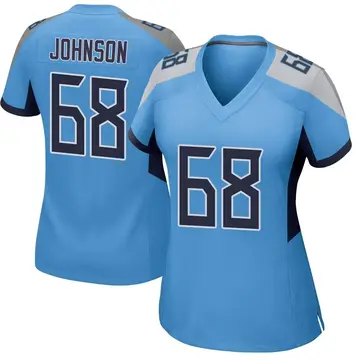 Nike Zack Johnson Women's Game Tennessee Titans Light Blue Jersey
