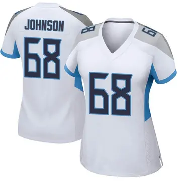 Nike Zack Johnson Women's Game Tennessee Titans White Jersey