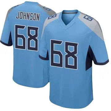 Nike Zack Johnson Youth Game Tennessee Titans Light Blue Jersey